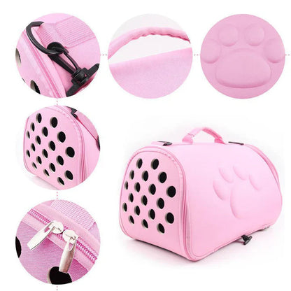 Foldable Pet Carrier Bag for Small Dogs & Cats