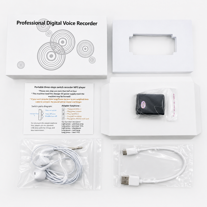 VoiceNote Mini Dictaphone with Voice Activation