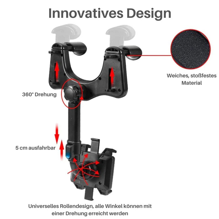 Car Phone Holder Rearview Mirror 360°