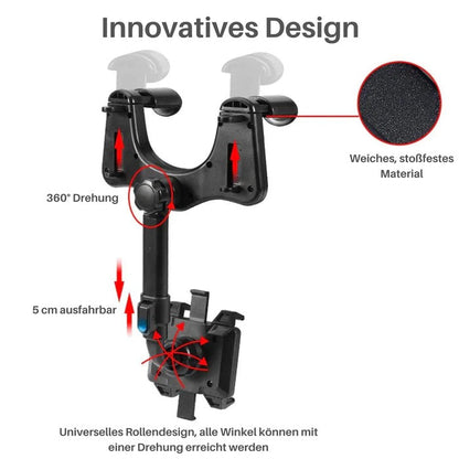 Car Phone Holder Rearview Mirror 360°