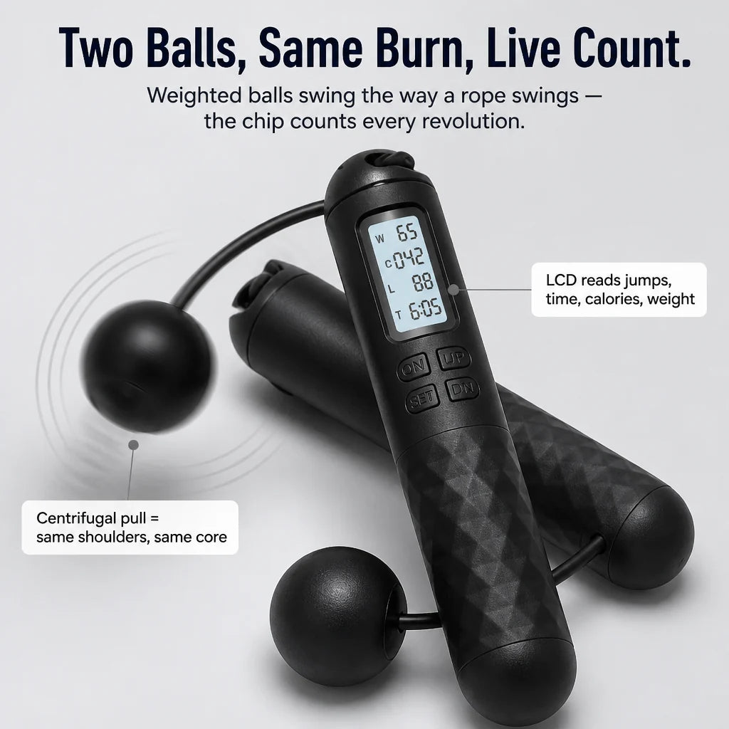 PulseRope Wireless Jump Rope with LCD Display