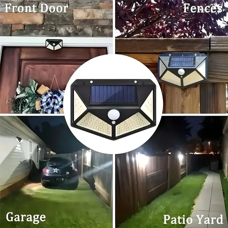Solar Wall Light Outdoor 100 LED with Motion Sensor