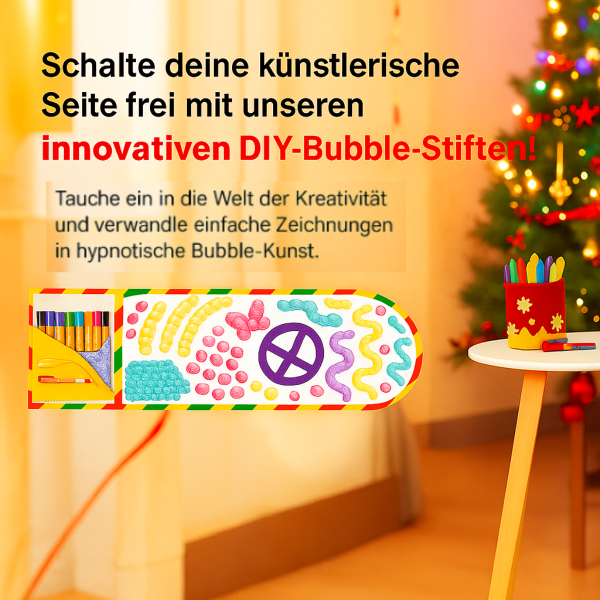 1+1 FREE | BubbleArt 3D – Creative Pen Set for Three-Dimensional Popcorn Effects