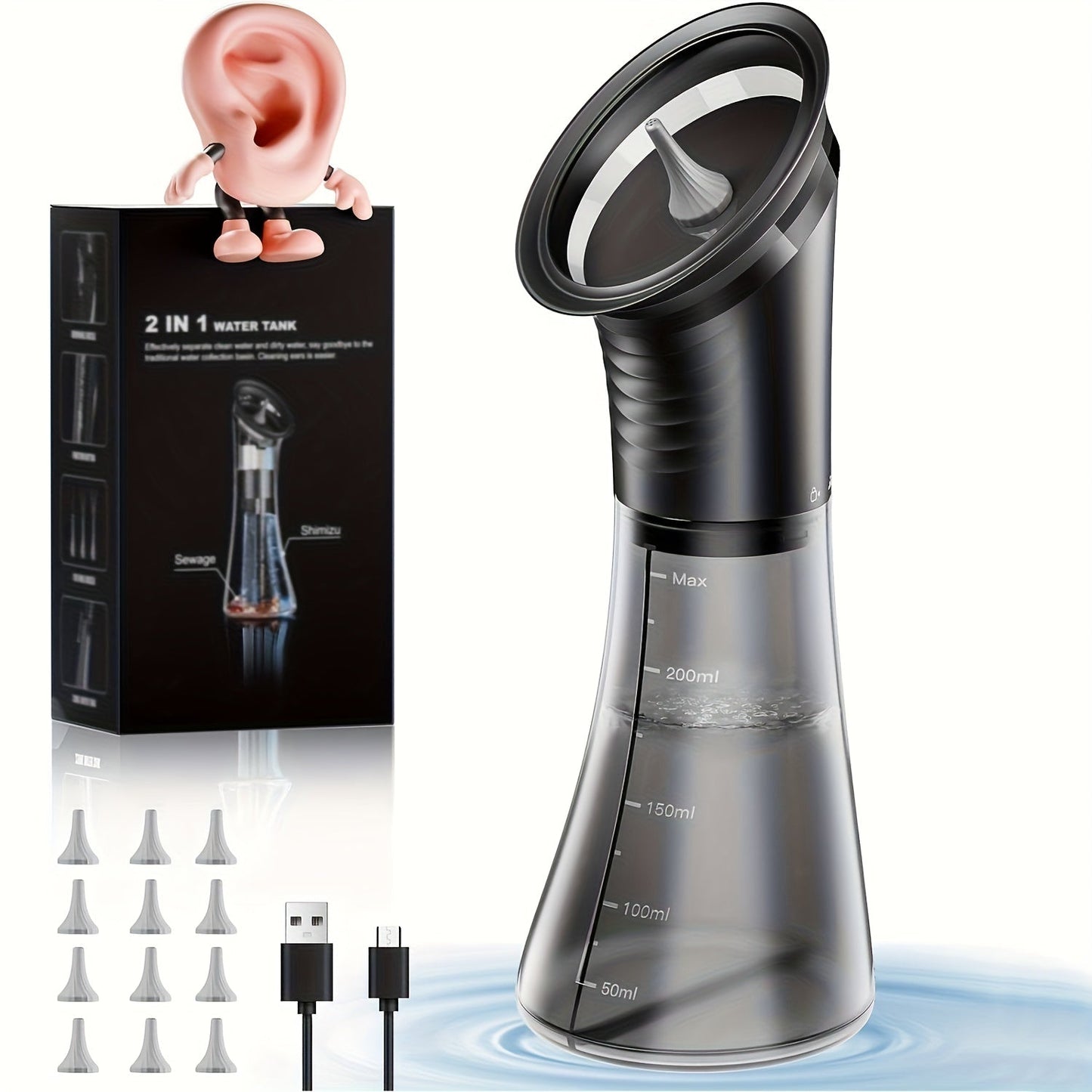 Electric Ear Cleaner with Dual Water Tank
