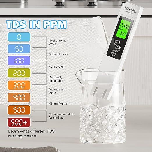 TDS Meter 3-in-1 Digital Water Quality Tester