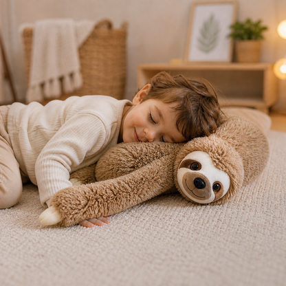 Sloth Plush Toy with Velcro Fasteners