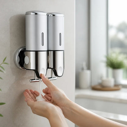 Space-saving Stainless Steel Wall-mounted Soap Dispenser (500ml)