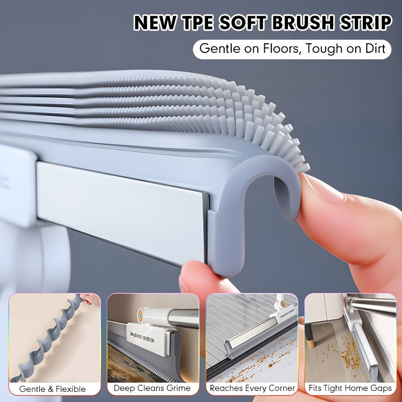 Floor Squeegee with Rubber Lip & TPE Bristles
