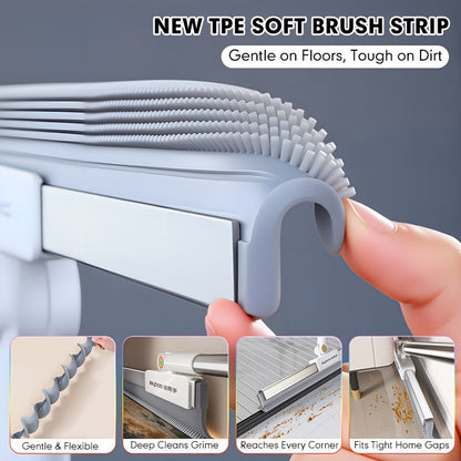 Floor Squeegee with Rubber Lip & TPE Bristles