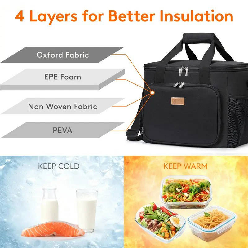 Insulated Lunch Bag with Cooling Function, 15 Liters