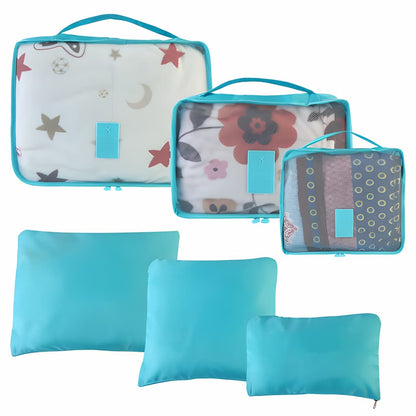 Suitcase Organizer Set with 6 Packing Pouches