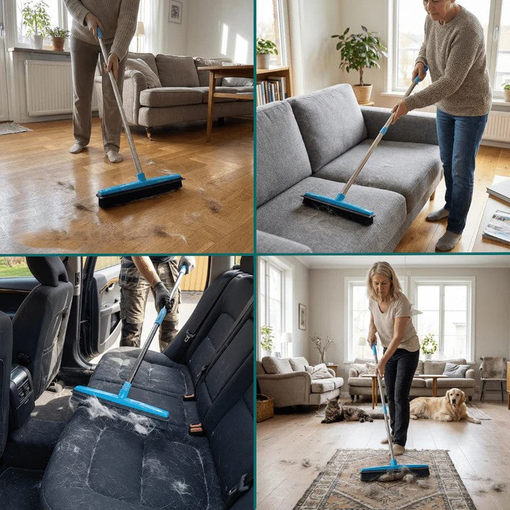 Pet Hair Remover Broom with Telescopic Handle