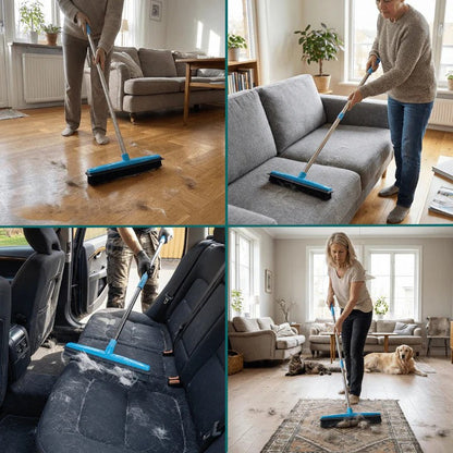 Pet Hair Remover Broom with Telescopic Handle