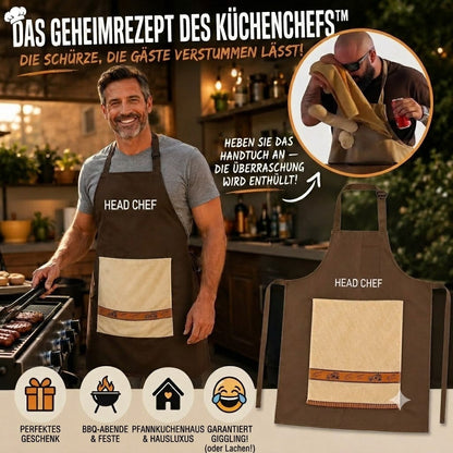 Funny Cooking Apron with Towel Surprise