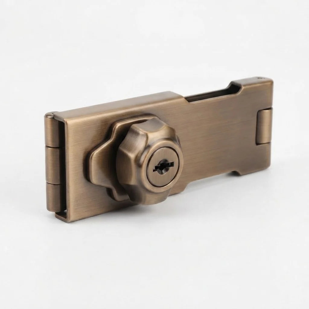 Drill-free door lock with key (Covered screws)