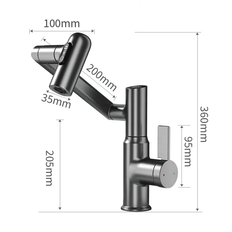 LUSTRAFLOW 360° Faucet with LED Temperature Display