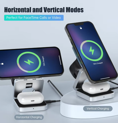 3-in-1 Wireless Charging Station for 3 Devices