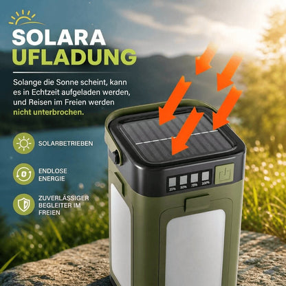 Foldable Solar Camping Lamp with Power Bank