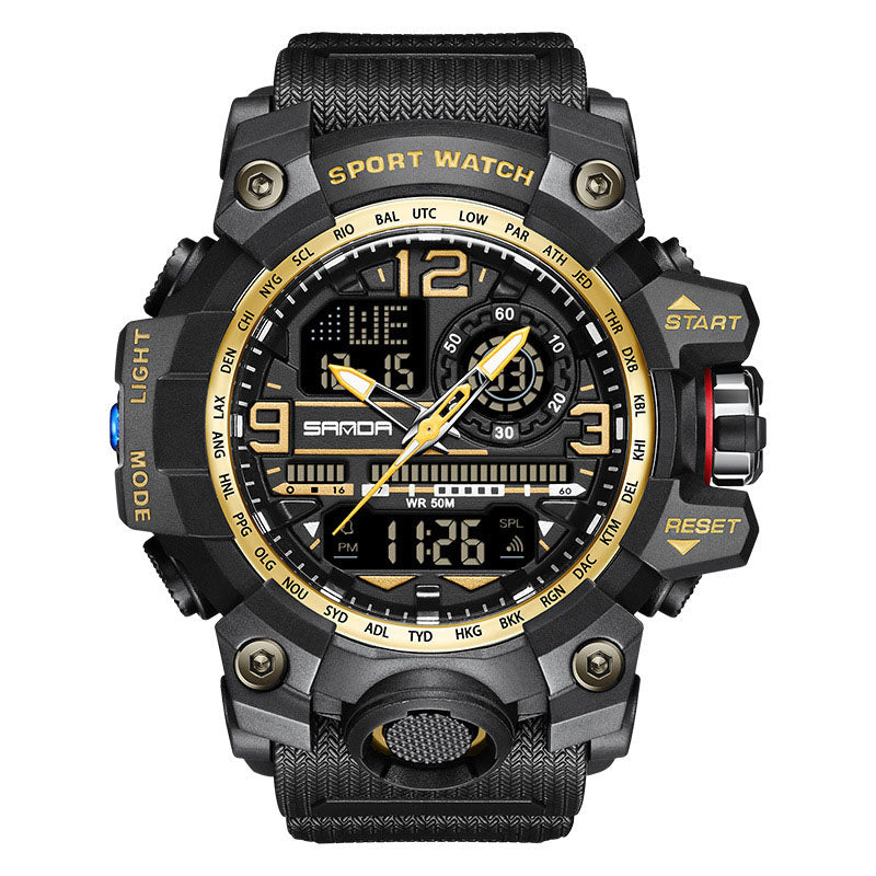 Men's Multifunction Watch with Luminous Display & Water Resistance