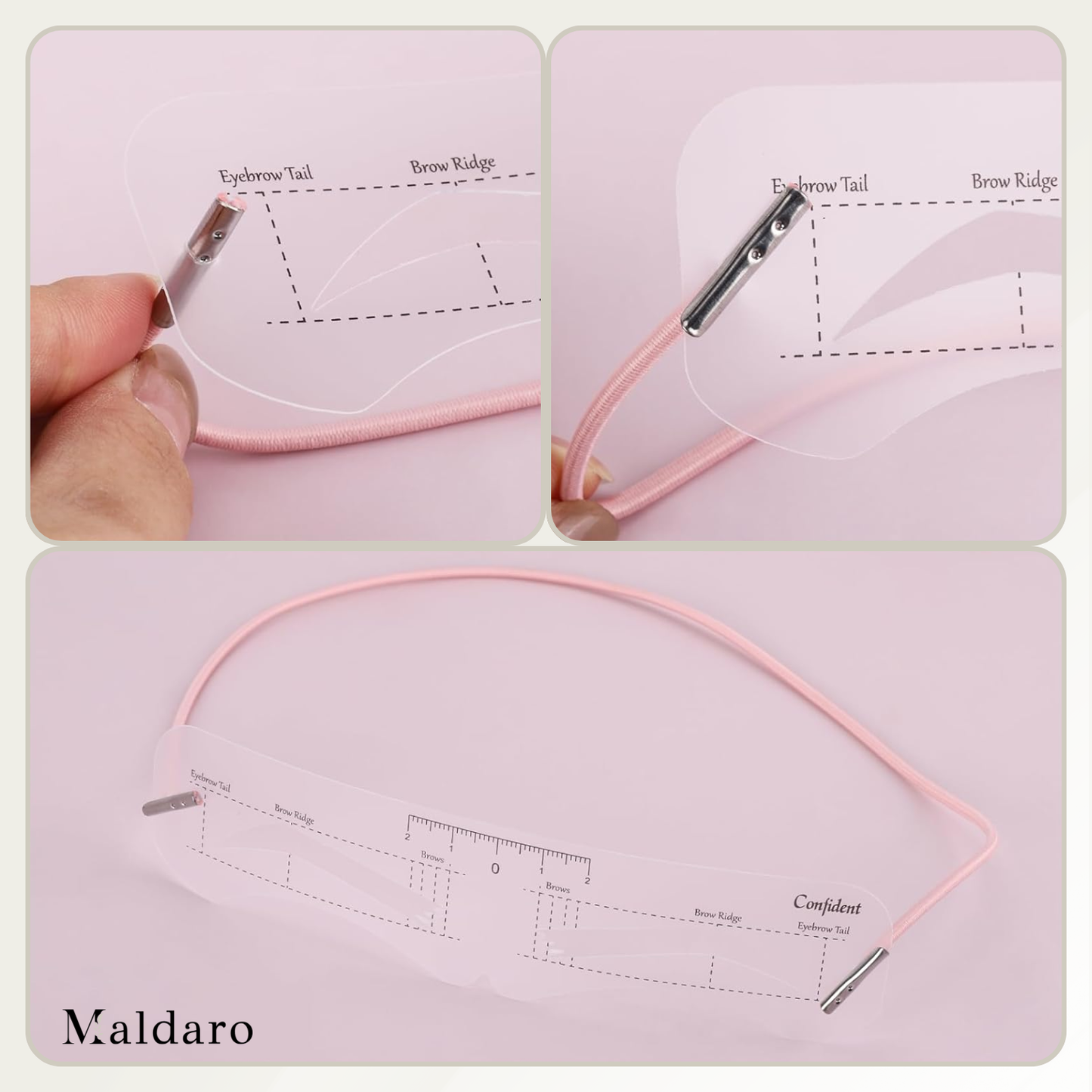 Eyebrow Stencil Kit with Elastic Band