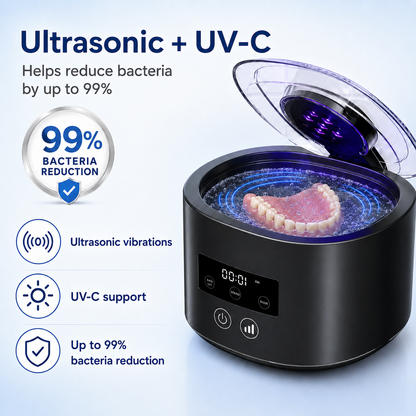 Ultrasonic UV-C Denture Cleaner