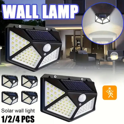 Solar Wall Light Outdoor 100 LED with Motion Sensor