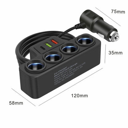 VoltMaxx 7-in-1 Car Charging Adapter with 7 Ports