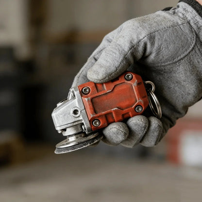 EdgeCraft™ Mini Grinder Keychain — compact, decorative, and always handy