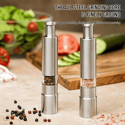 GrindMaster Stainless Steel Salt and Pepper Mill