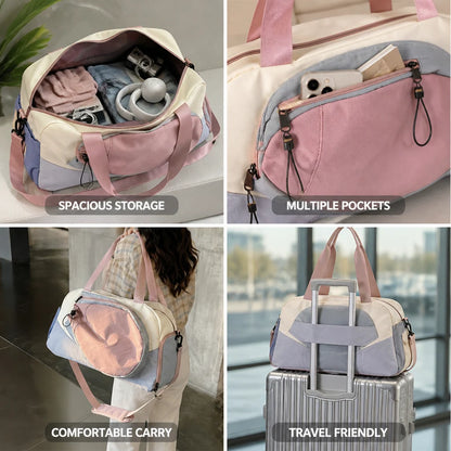Large Capacity Travel Bag with Zipper (Adjustable Strap)