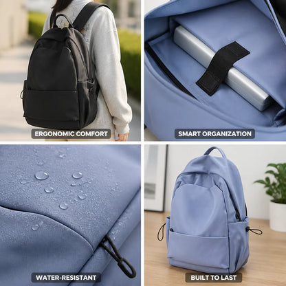 Ergonomic Water-Resistant Laptop Backpack (Padded Laptop Compartment)