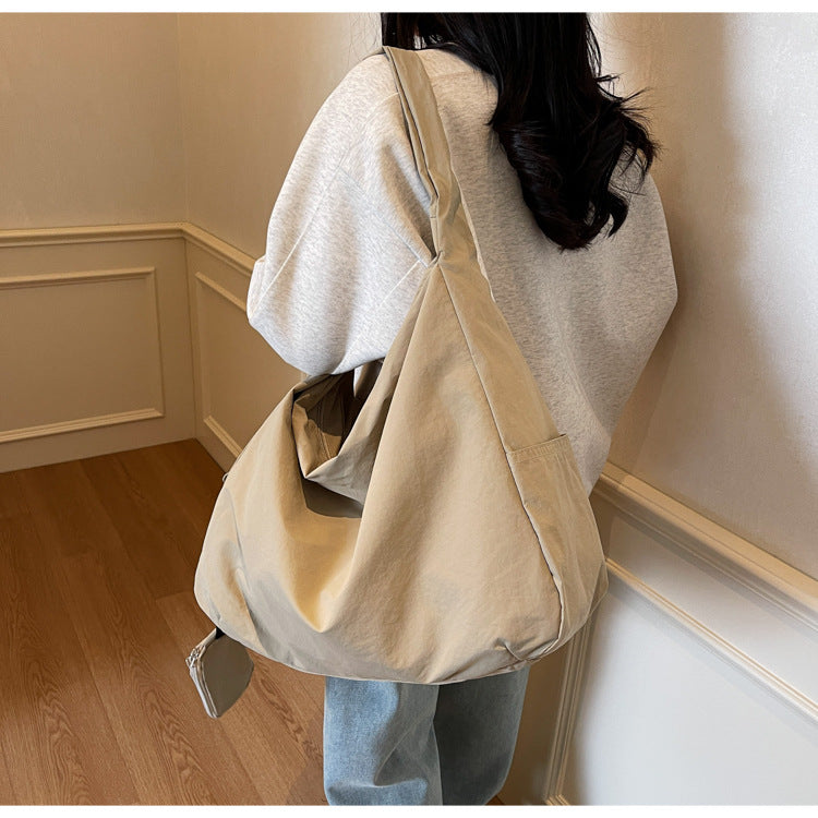Large Shoulder Bag with Zipper