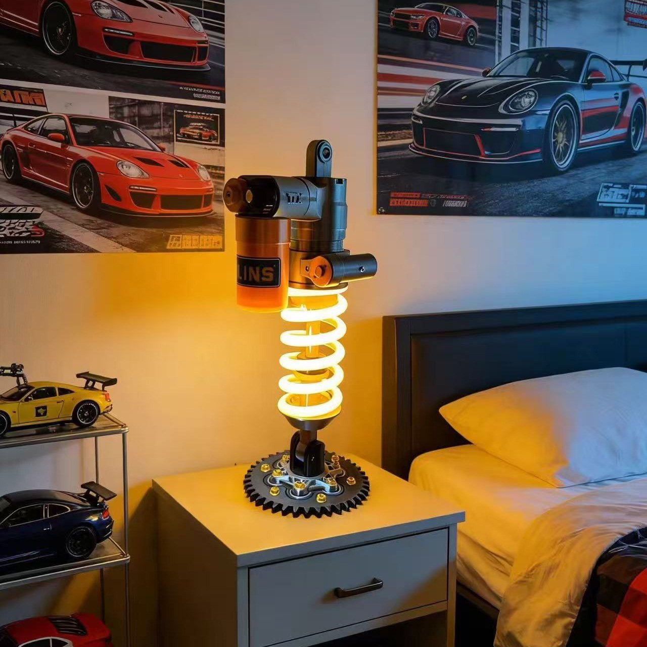 Shock Absorber Table Lamp with LED and Touch Function