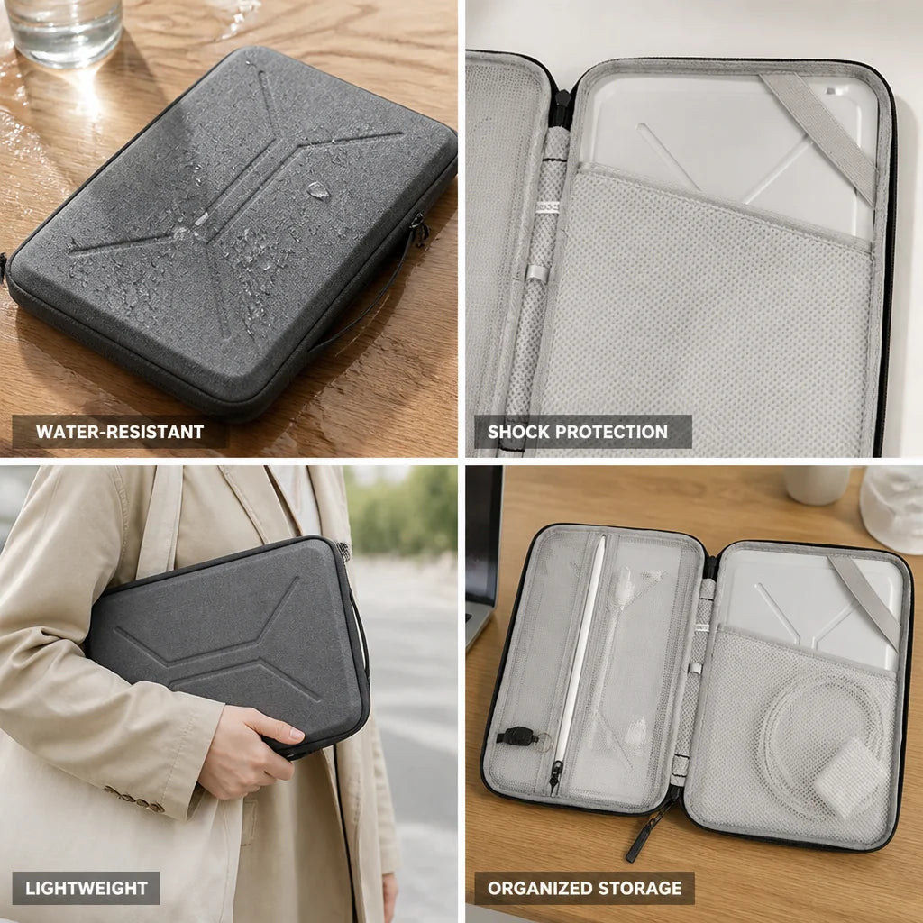 Water-resistant, padded tablet case with zipper (13.3 inches/33 cm)