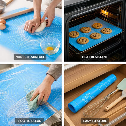 Heat-Resistant Silicone Non-Stick Baking Mat (Extra Large)