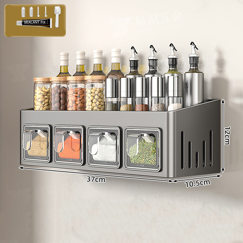 Spice Rack Without Drilling – 3 Transparent Drawers