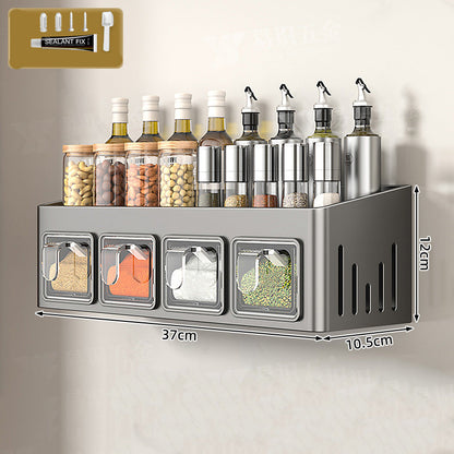 Spice Rack Without Drilling – 3 Transparent Drawers