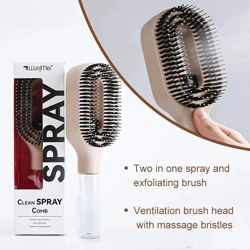 Hairbrush with Spray Mist – 2-in-1 Detangling