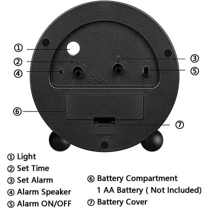 Compact analog watch with silent second hand