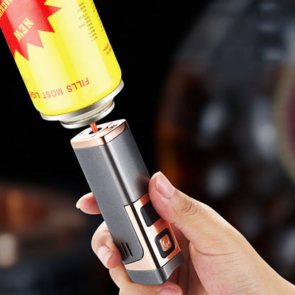 Lighter with LED Display and Triple Jet Flame