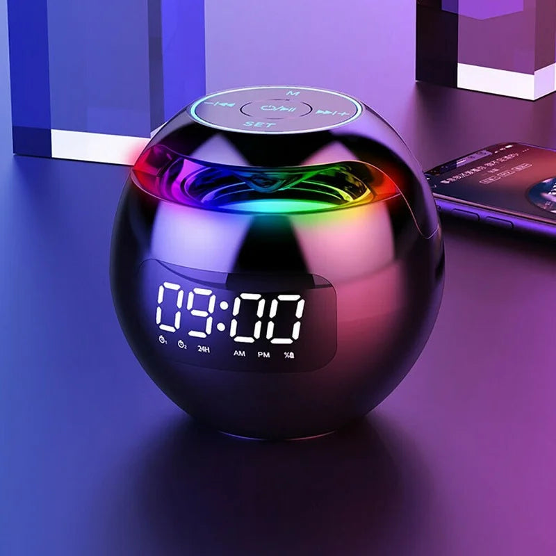 Bluetooth Alarm Clock with LED Display & Speaker