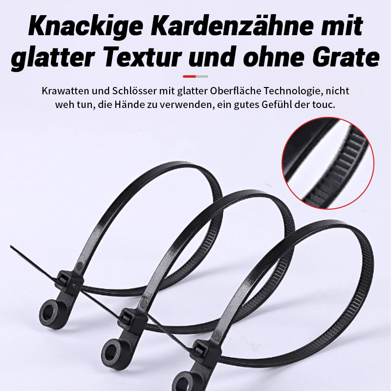 PowerGrip Cable Ties with Screw Mount – 100 Pack