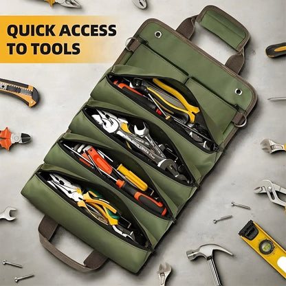 Tool Roll Bag with Removable Pockets