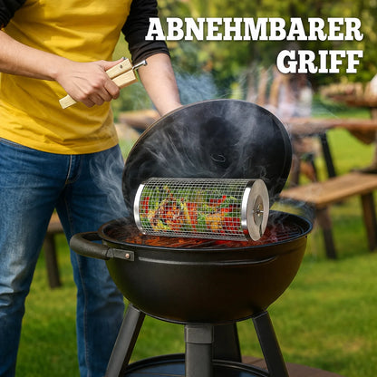 GrillEase™ Rolling Basket — Master the Grill and Enjoy Juicy, Perfectly Cooked Delights with Every Turn!