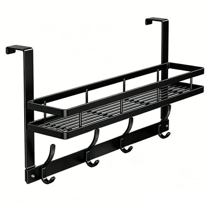 Door Organizer with Storage Basket and Hooks
