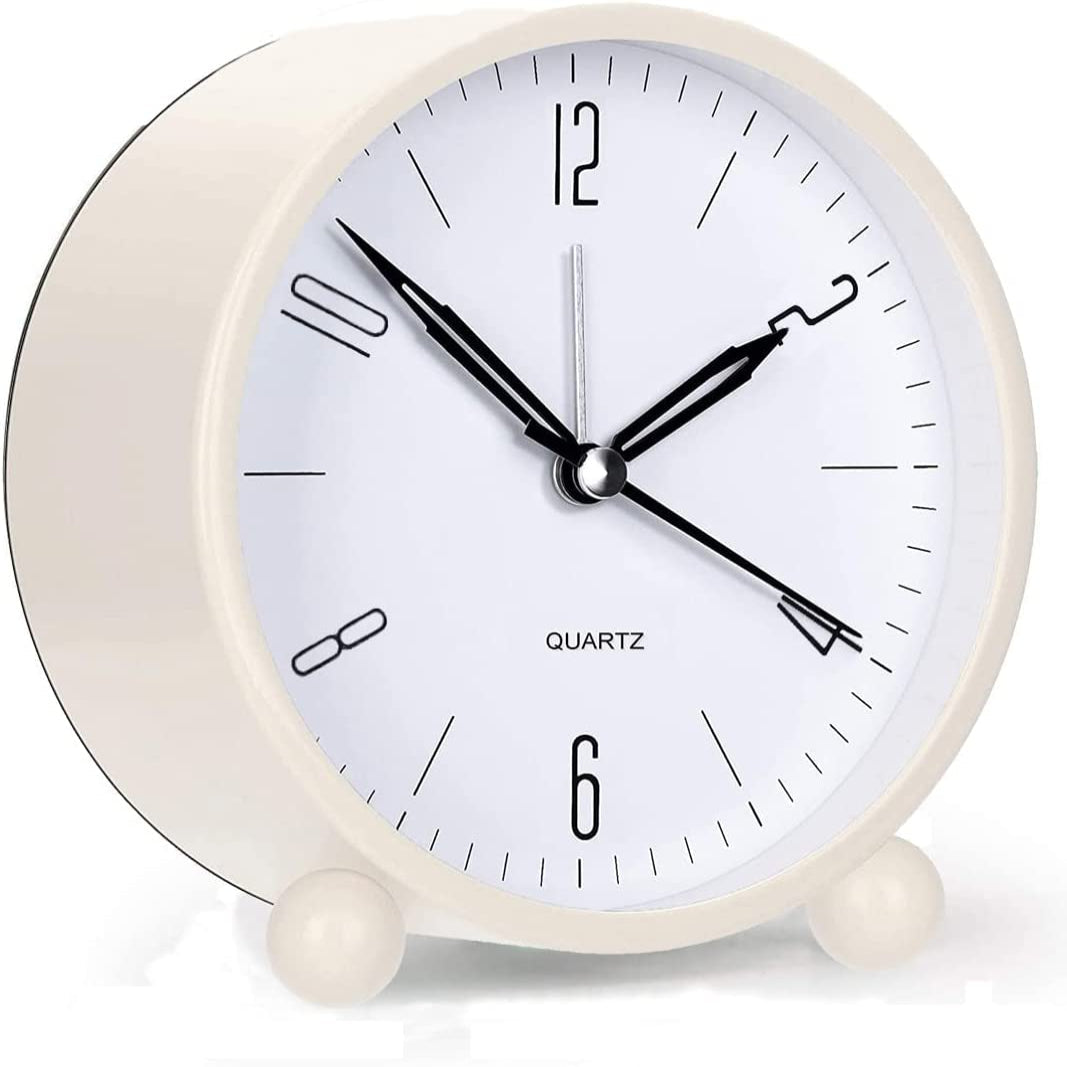 Compact analog watch with silent second hand