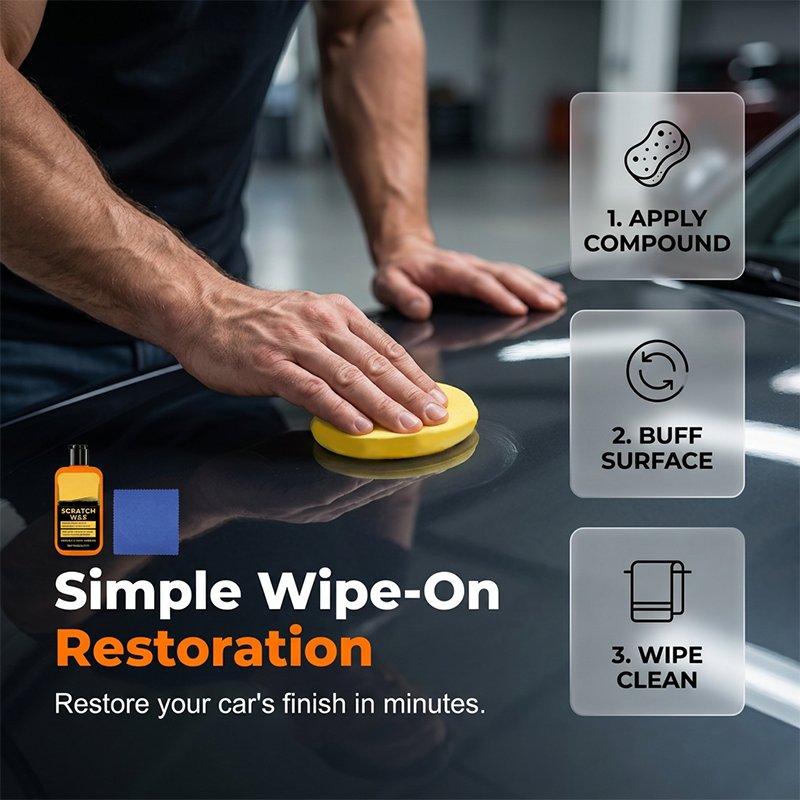 Car Scratch Care Paste Set with Sponge & Cloth
