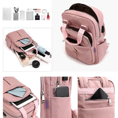 Oxford Rucksack with USB Charging Port, Water-Resistant