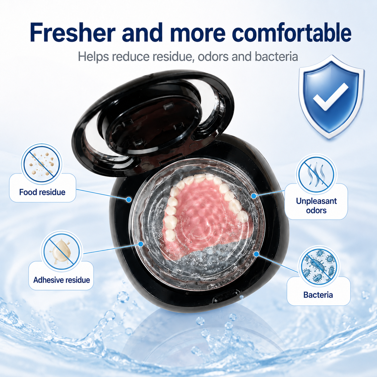 Ultrasonic UV-C Denture Cleaner