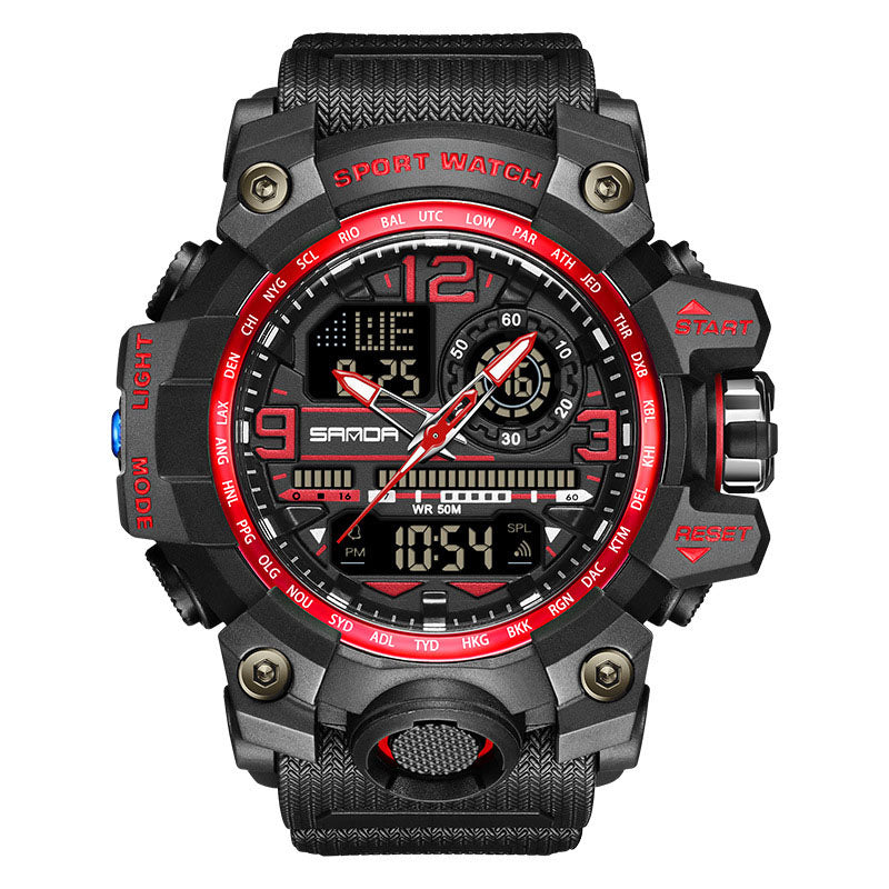 Men's Multifunction Watch with Luminous Display & Water Resistance